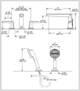 Delta T2771-PR Lumicoat 3-Hole Roman Tub Tri M