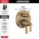 Delta T27856-CZ Dorval Integrated Diverter Trim 3S 2L 17S 