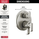 Delta T27889-SS-PR Tetra 17 Series Integrated Diverter Trim 3-Set