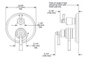 Delta T27956 Dorval Integrated Diverter Trim 6S 2L 17S 
