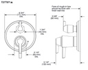 Delta T27T871-BL 17T S Integrated Diverter Trim-3 Setting