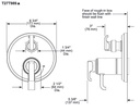 Delta T27T889-BL Tetra 17T Series Integrated Diverter Trim 3-Se