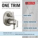 Delta T27T889-SS-PR Tetra 17T Series Integrated Diverter Trim 3-Se