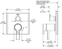 Delta T27T999-PR Integrated Diverter Trim 6S 2L 17T