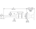 Delta T3589LF-PR-WL Tetra Single Handle Wall Mount Bathroom Faucet