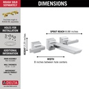 Delta T3599LF-PR-WL Two Handle Wall Mounted Faucettrim
