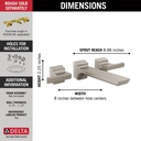 Delta T3599LF-SS-PR-WL Two Handle Wall Mounted Faucettrim