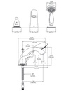 Delta T3716-H20 Classic 3 Hole Roman Tub With Handshower 