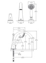 Delta T3738 Lahara 3 Hole Roman Tub With Handshower 