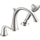 Delta T3738-SS Lahara 3 Hole Ss Roman Tub With Handshower 