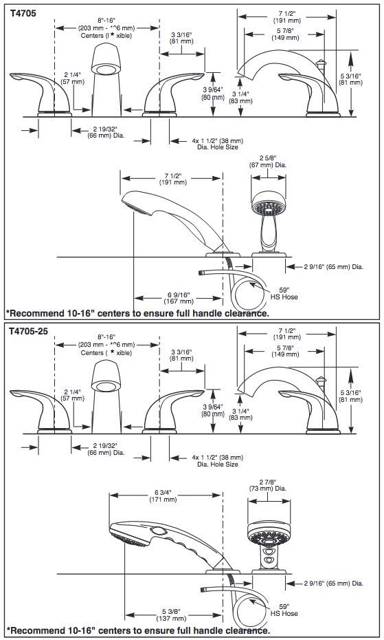 Delta T4705-SS Classic Roman Tub With Handshower Trim 