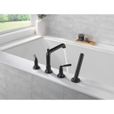 Delta T4736-BL Saylor 4-Hole Roman Tub Trim With Hand Shower