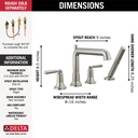 Delta T4736-SS Saylor 4-Hole Roman Tub Trim With Hand Shower