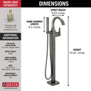 Delta T4746-KS-PR-FL Floor Mount Tub Filler Trim