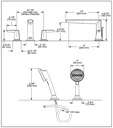 Delta T4771-PR 4-Hole Roman Tub Trim With Hand Shower