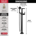Delta T4771-BLFL Free Standing Tub Filler