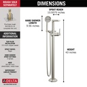 Delta T4771-SS-PR-FL Free Standing Tub Filler