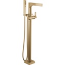 Delta T4774-CZFL Zura Floor Mount Tub Filler With Handshower Champagne Bronze