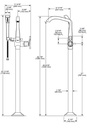 Delta T4776-SS-PR-FL Freestanding Tub Filler Trimhs 1L