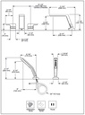 Delta T4799-PR 4 Hole Roman Tub Faucet Shower 2L