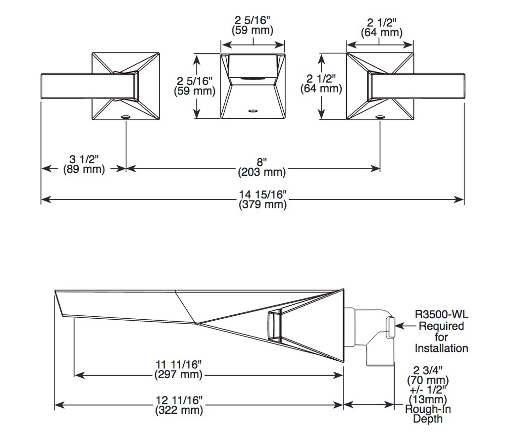 Delta T5743-SS-PR-WL Wall Mount Tub Filler