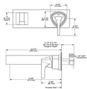 Delta T574LF-BLWL Zura Single Handle Wall Mount Lavatory Faucet 8" Minimum 