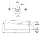 Delta T5756-BLLHP-WL Dorval Tub Filler Trim Wall Mount W/O Handles 