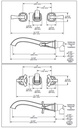 Delta T5776-CZWL Stryke Wall Mounted Tub Filler Rim 2L 