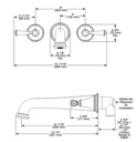 Delta T5797-CZWL Cassidy Wall Mount Tub Filler Faucet Trim 2L 