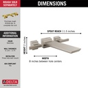 Delta T5799-SS-PR-WL Two Handle Wall Mounted Tub Filler