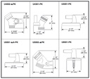 Delta U4002-PK Plastic Pin Mount Swivel Connector 