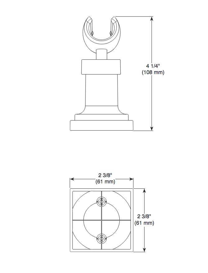 Delta U4010-RB-PK Square Wall Mount Bracket Or Handshowers 