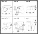 Delta U5002-PK Metal Pin Mount Swivel Connector 