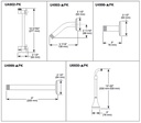 Delta UA902-PK Lift And Lower Arm 