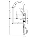 Hansgrohe 04215250 Higharc Kitchen Faucet 2-Spray Pull-Down 1.75 Gpm