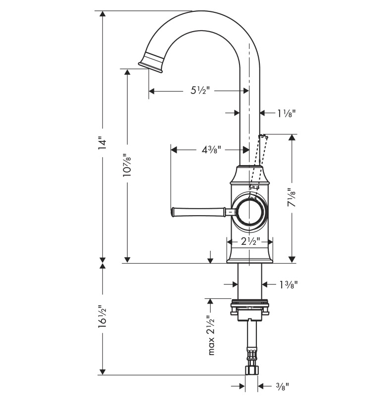 Hansgrohe 04217830 Talis C Bar Kitchen Faucet
