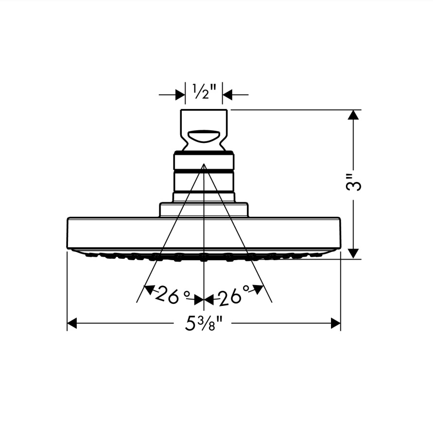 Hansgrohe 04342820 Raindance S 150 1Jet Showerhead