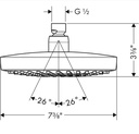 Hansgrohe 04388250 Showerhead 180 2-Jet 1.8 Gpm