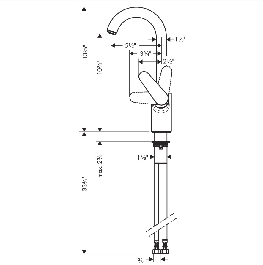 Hansgrohe 04507831 Bar Faucet 1.5 Gpm