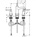Hansgrohe 04774830 Widespread Faucet 100 With Pop-Up Drain 1.2 Gpm