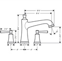 Hansgrohe 04776000 3-Hole Roman Tub Set Trim
