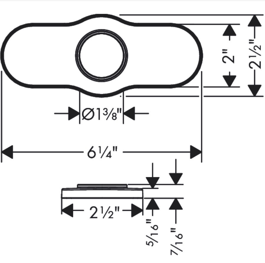 Hansgrohe 04778820 Base Plate For Single-Hole Faucets