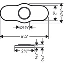 Hansgrohe 04778820 Base Plate For Single-Hole Faucets