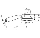 Hansgrohe 04782830 Handshower 95 1-Jet 1.75 Gpm