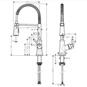 Hansgrohe 04792830 Semi-Pro Kitchen Faucet 2-Spray 1.75 Gpm