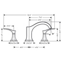 Hansgrohe 04816250 3-Hole Roman Tub Set Trim