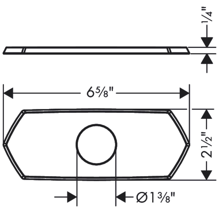 Hansgrohe 04819830 Base Plate For Single-Hole Faucets