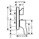 Hansgrohe 04821830 Thermostatic Trim With Volume Control