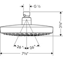 Hansgrohe 04825250 Showerhead 180 2-Jet 2.5 Gpm