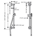 Hansgrohe 04829830 Wallbar 24"